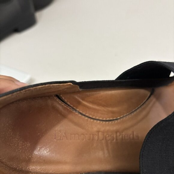 L’Amour Des Pieds CAMILE Leather BALLET Mary Jane FLATS 9M In Black - Picture 9 of 10